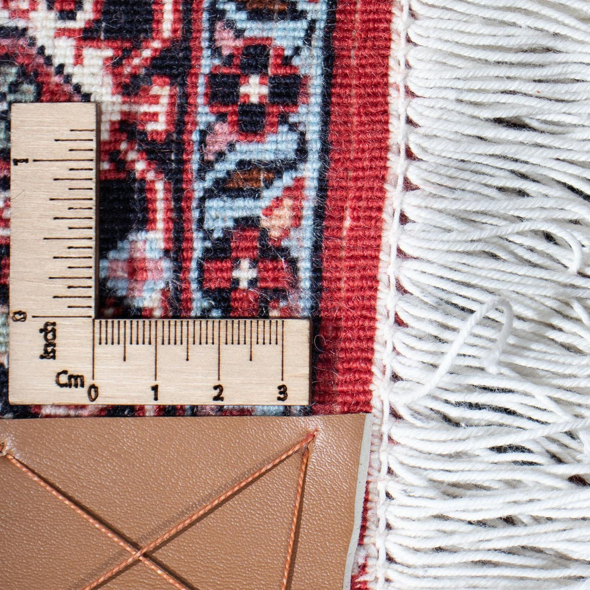 Løber Persisk tæppe - Bijar - 206 x 75 cm - lysrød