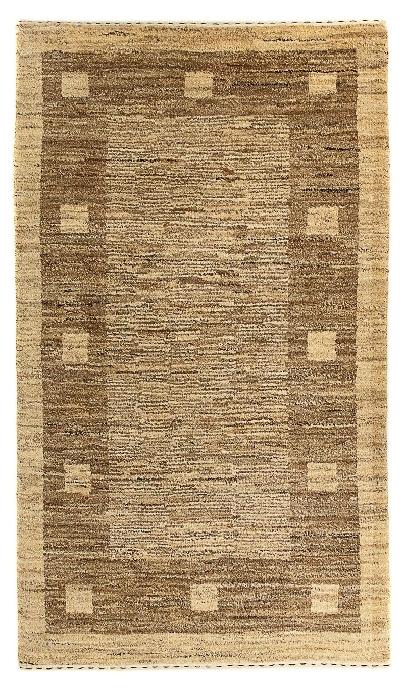Gabbeh-tæppe - Indus - 126 x 77 cm - lys brun