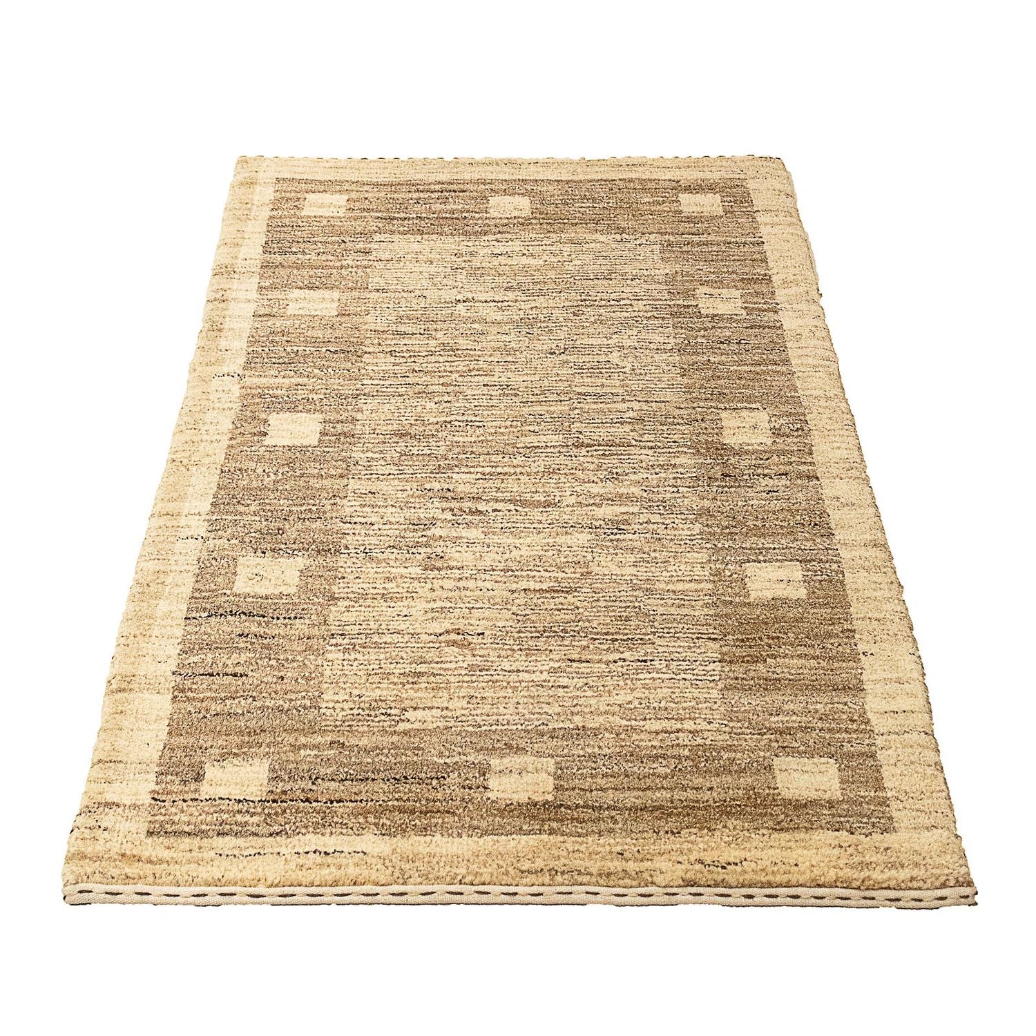 Gabbeh-tæppe - Indus - 126 x 77 cm - lys brun