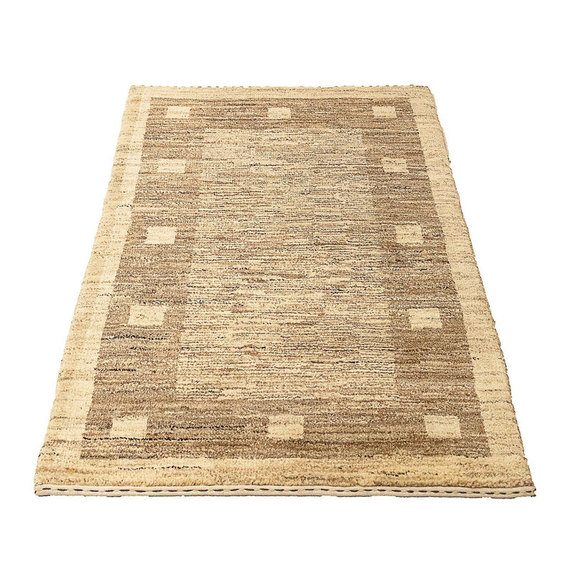 Gabbeh-tæppe - Indus - 126 x 77 cm - lys brun