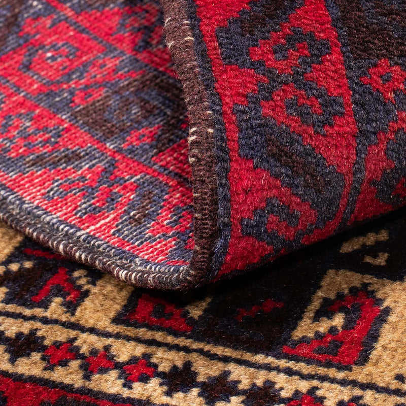 Baluch-tæppe - 130 x 82 cm - mørkerød