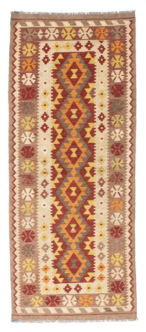Løber Kelim-tæppe - orientalsk - 198 x 78 cm - beige