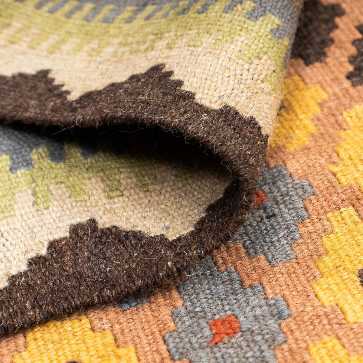 Løber Kelim-tæppe - orientalsk - 208 x 82 cm - beige