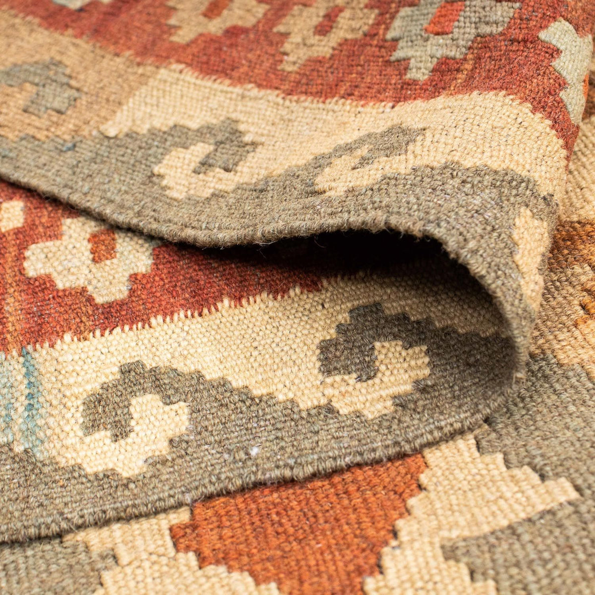 Løber Kelim-tæppe - orientalsk - 200 x 78 cm - beige