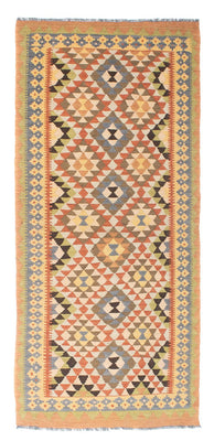 Løber Kelim-tæppe - orientalsk - 200 x 91 cm - lys brun