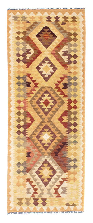 Løber Kelim-tæppe - orientalsk - 191 x 77 cm - lys brun
