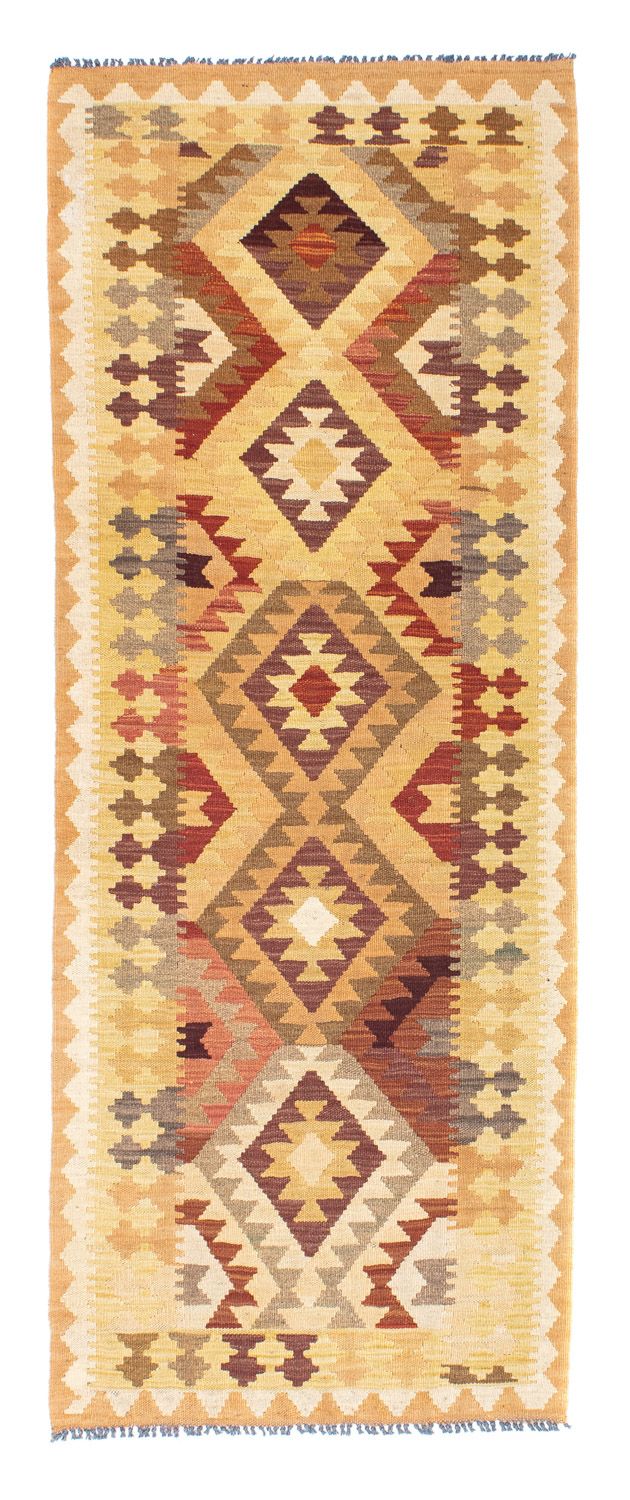 Løber Kelim-tæppe - orientalsk - 191 x 77 cm - lys brun