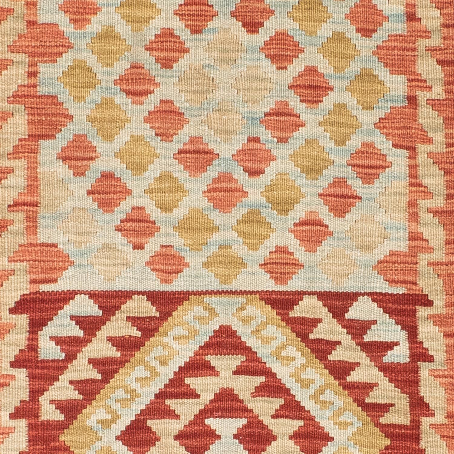 Løber Kelim-tæppe - orientalsk - 193 x 84 cm - lysrød