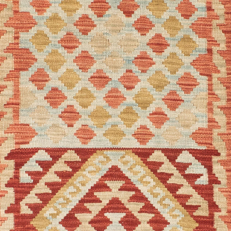 Løber Kelim-tæppe - orientalsk - 193 x 84 cm - lysrød