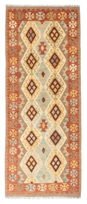 Løber Kelim-tæppe - orientalsk - 201 x 78 cm - beige