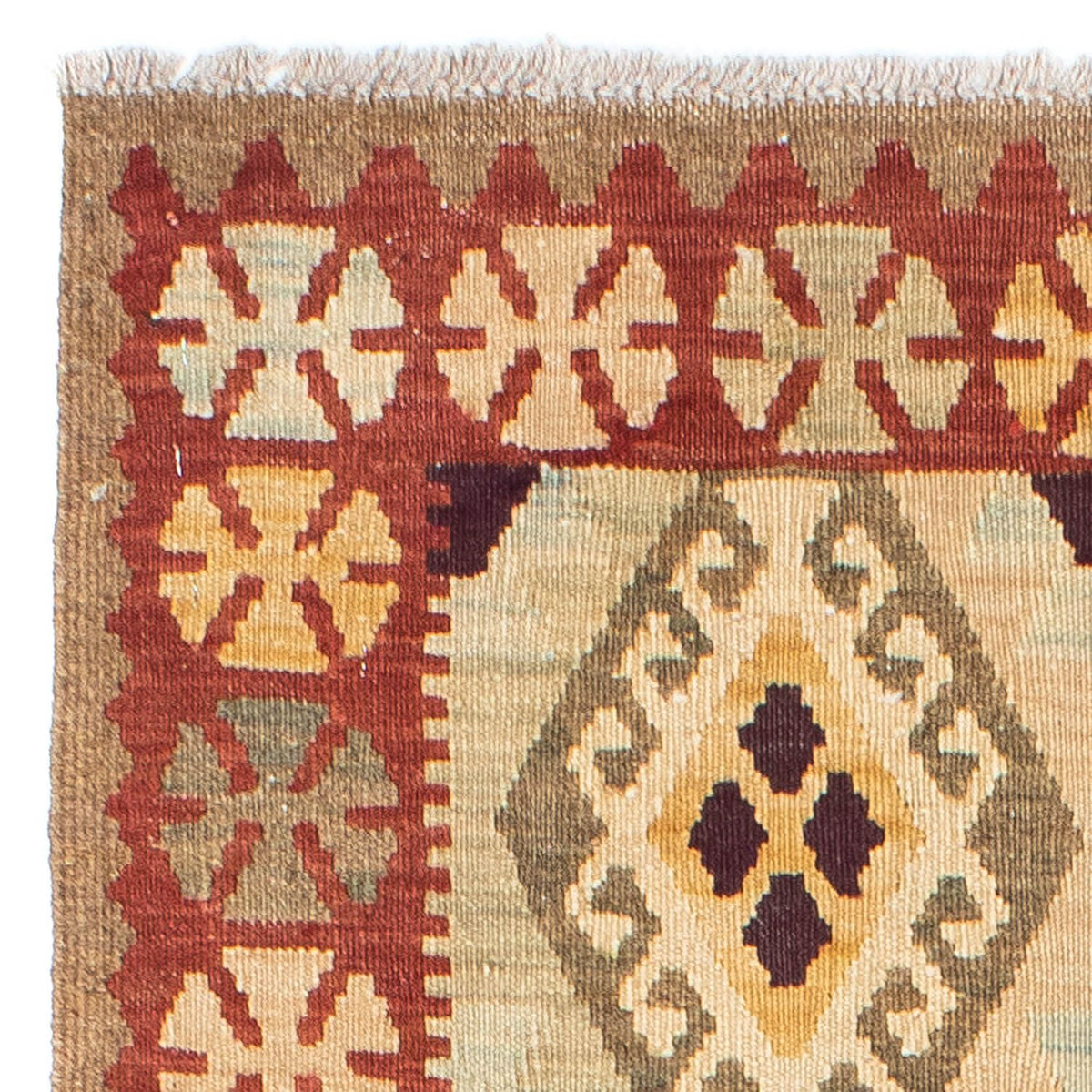 Løber Kelim-tæppe - orientalsk - 199 x 79 cm - beige
