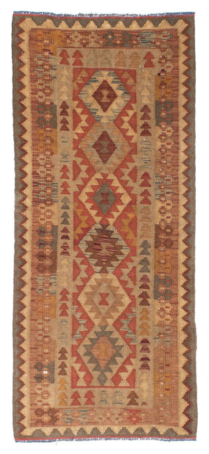 Løber Kelim-tæppe - orientalsk - 192 x 78 cm - lys brun