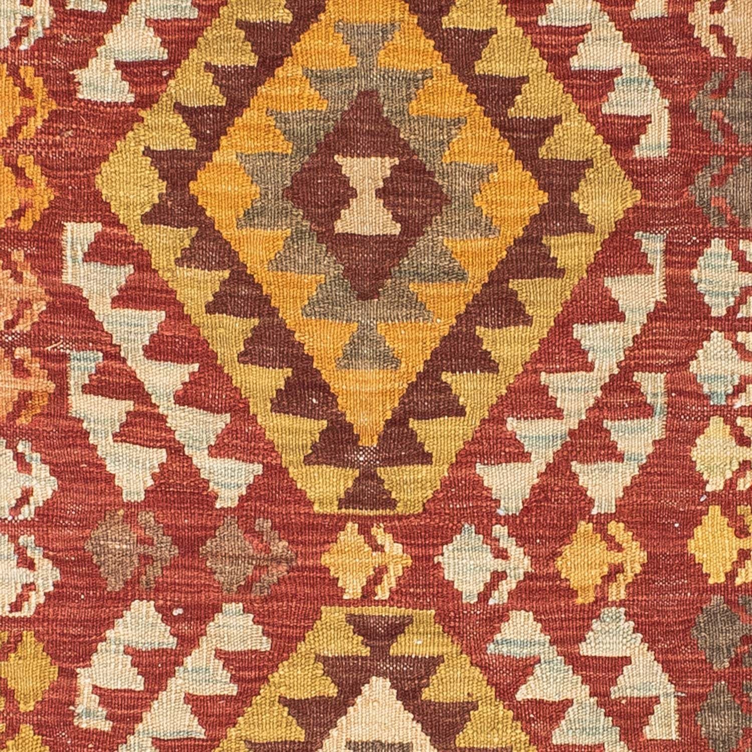 Løber Kelim-tæppe - orientalsk - 189 x 78 cm - mørkerød
