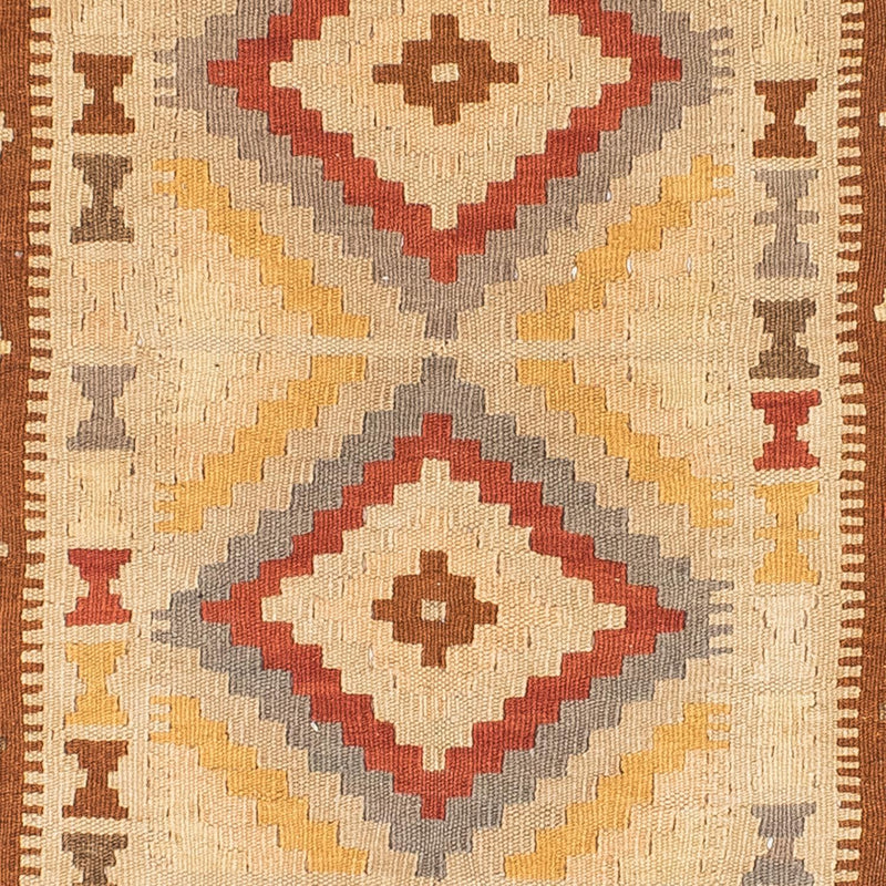 Løber Kelim-tæppe - orientalsk - 200 x 79 cm - lys brun