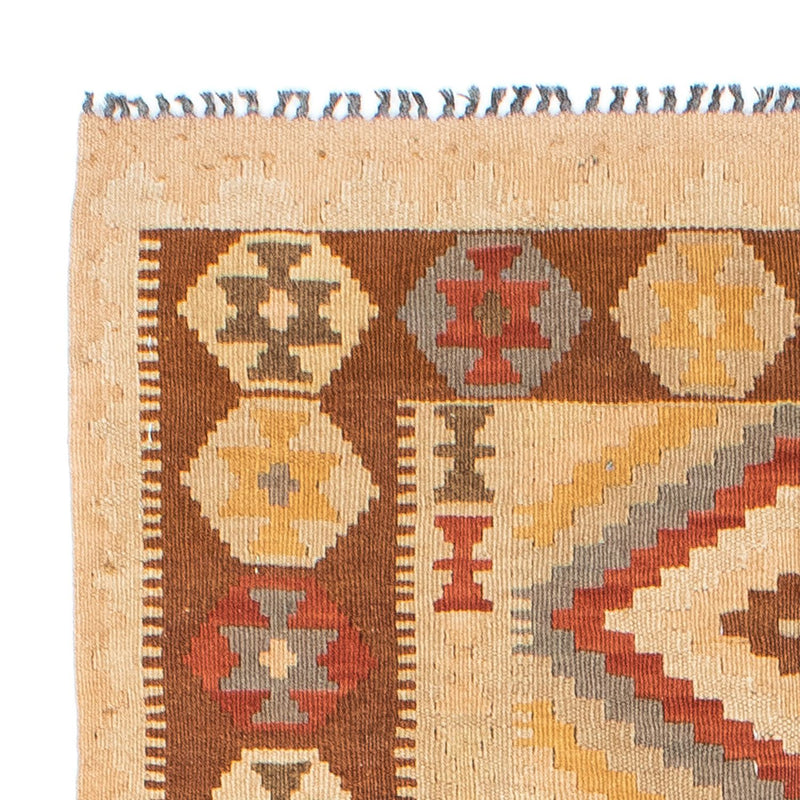 Løber Kelim-tæppe - orientalsk - 200 x 79 cm - lys brun