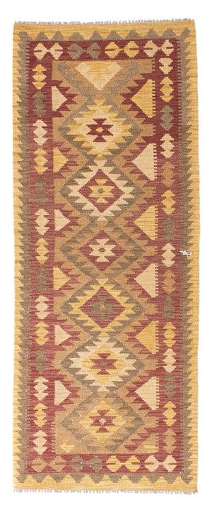 Løber Kelim-tæppe - orientalsk - 192 x 77 cm - lys brun