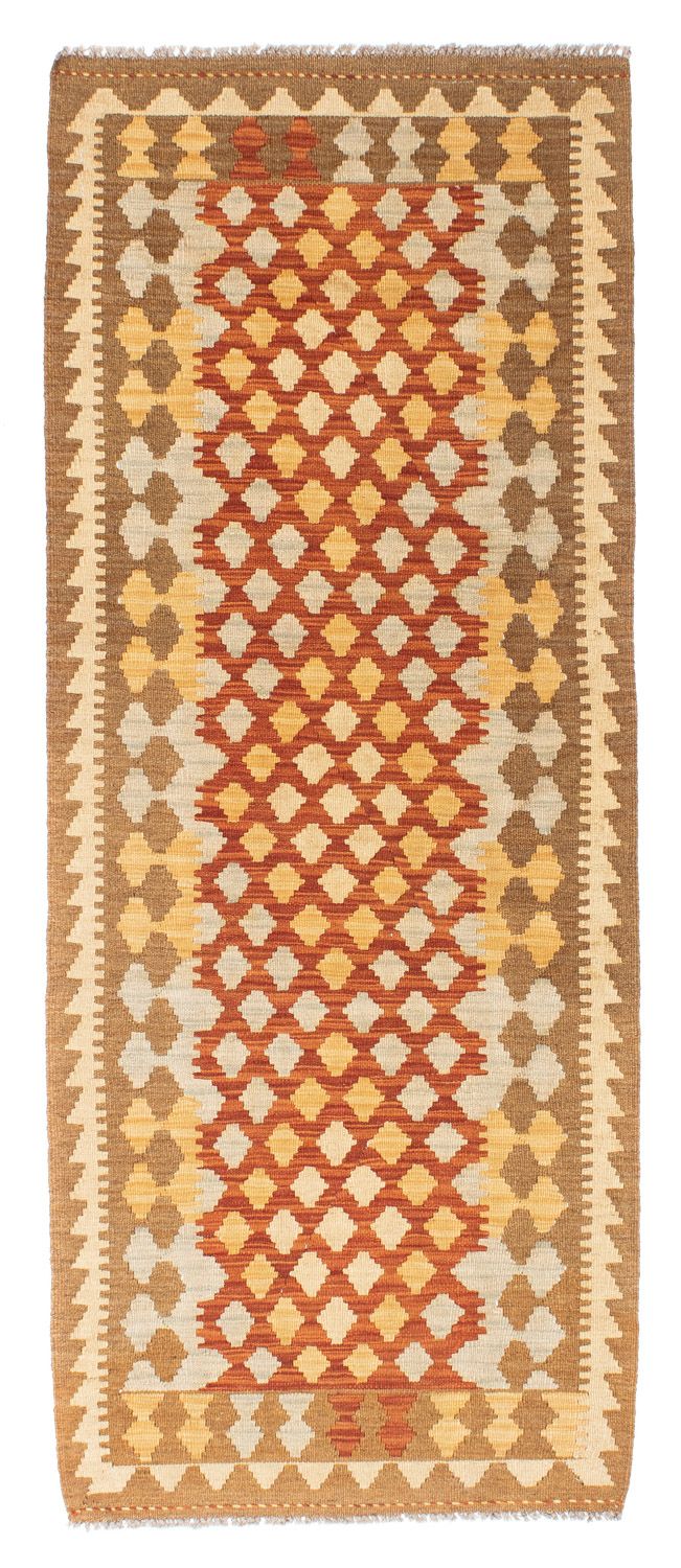 Løber Kelim-tæppe - orientalsk - 191 x 74 cm - lys brun