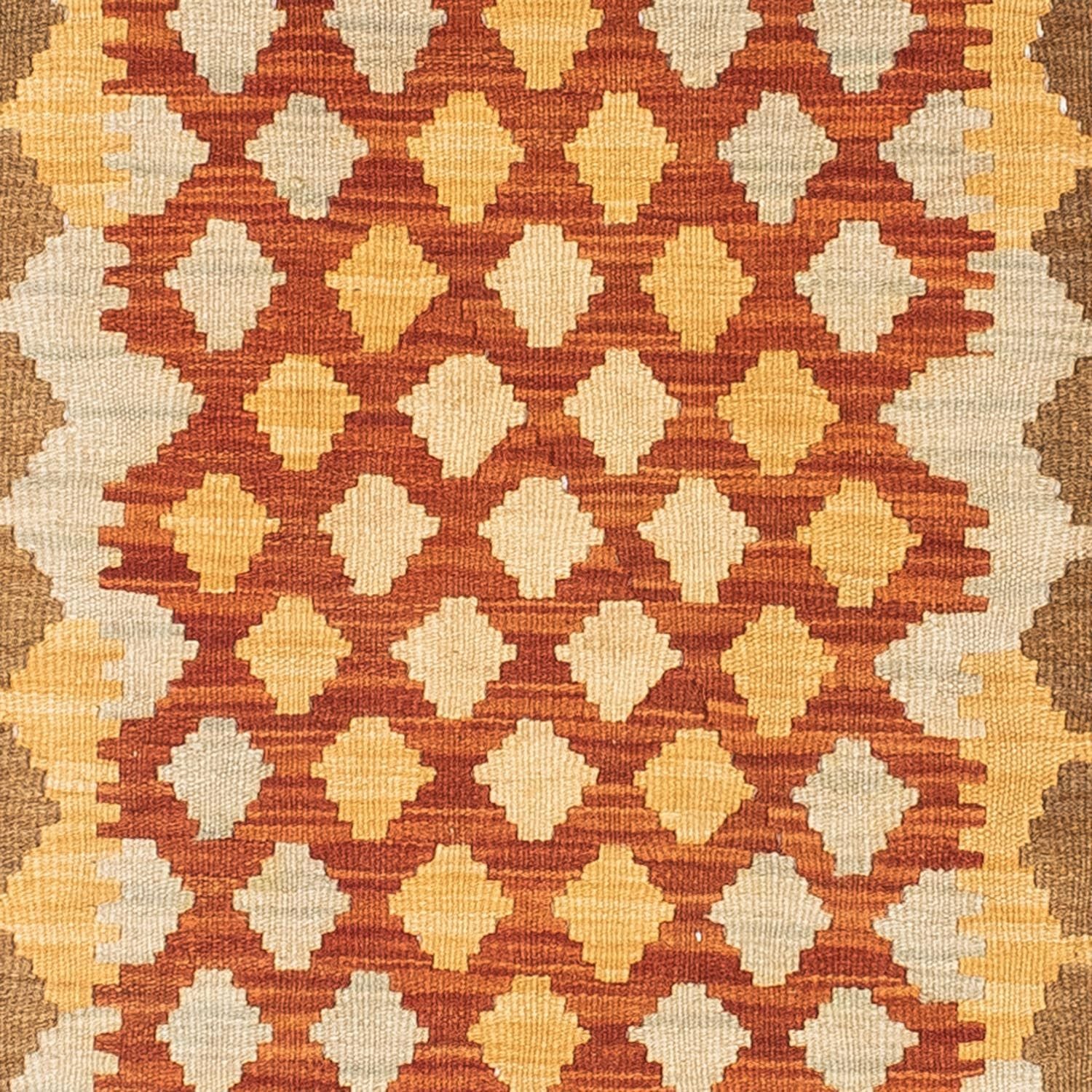 Løber Kelim-tæppe - orientalsk - 191 x 74 cm - lys brun