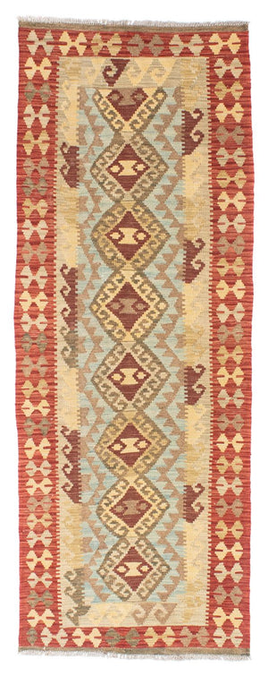 Løber Kelim-tæppe - orientalsk - 201 x 73 cm - rød