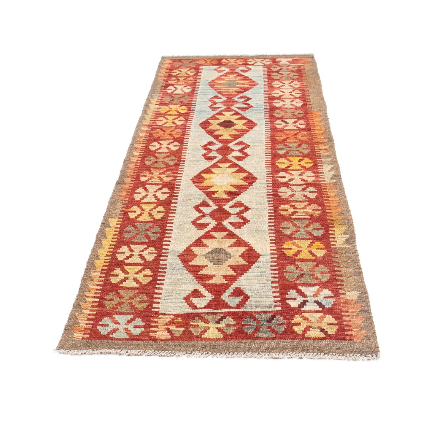 Løber Kelim-tæppe - orientalsk - 206 x 77 cm - beige