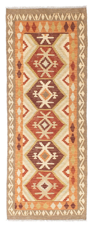 Løber Kelim-tæppe - orientalsk - 203 x 73 cm - beige