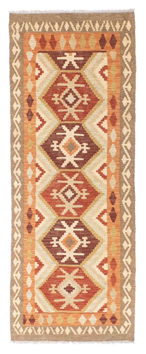 Løber Kelim-tæppe - orientalsk - 203 x 73 cm - beige