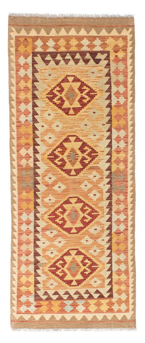 Løber Kelim-tæppe - orientalsk - 189 x 75 cm - lys brun