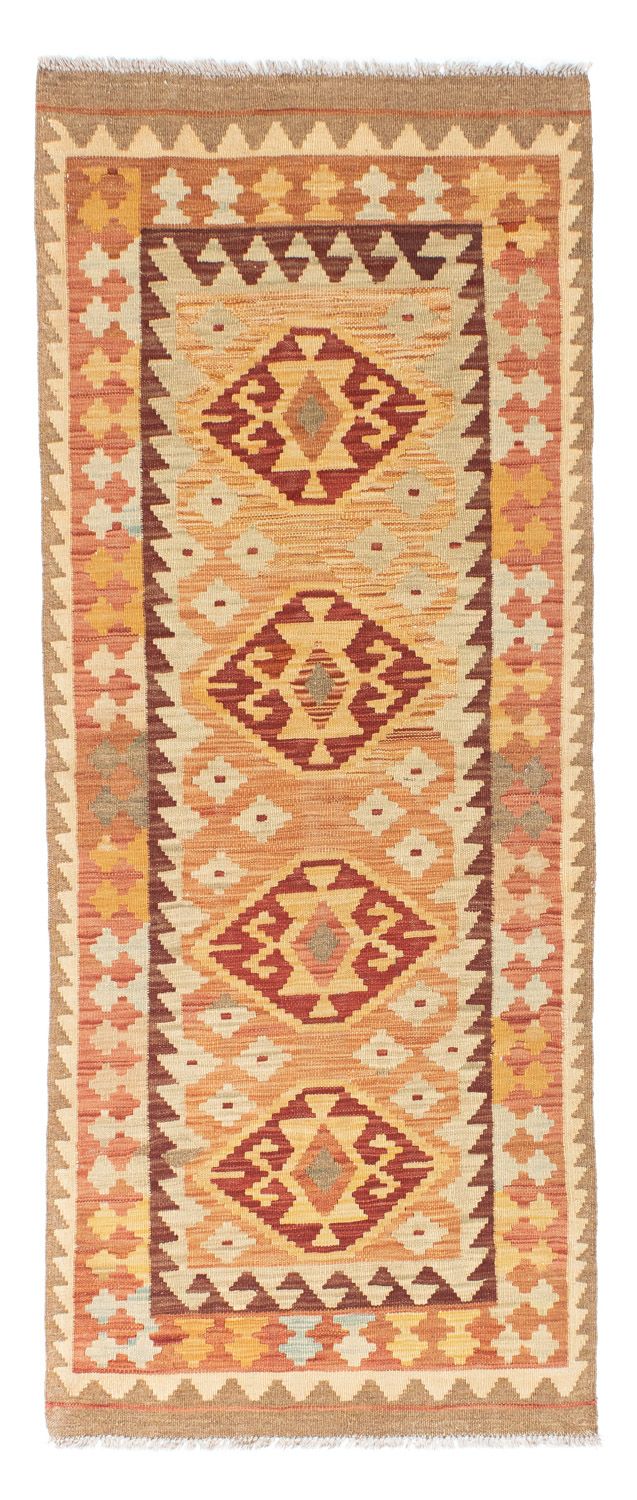 Løber Kelim-tæppe - orientalsk - 189 x 75 cm - lys brun