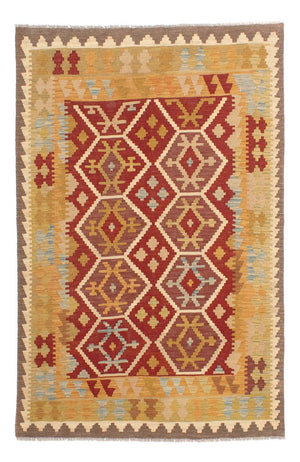 Kelim-tæppe - orientalsk - 199 x 147 cm - flerfarvet