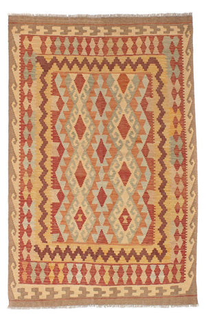 Kelim-tæppe - orientalsk - 203 x 145 cm - flerfarvet