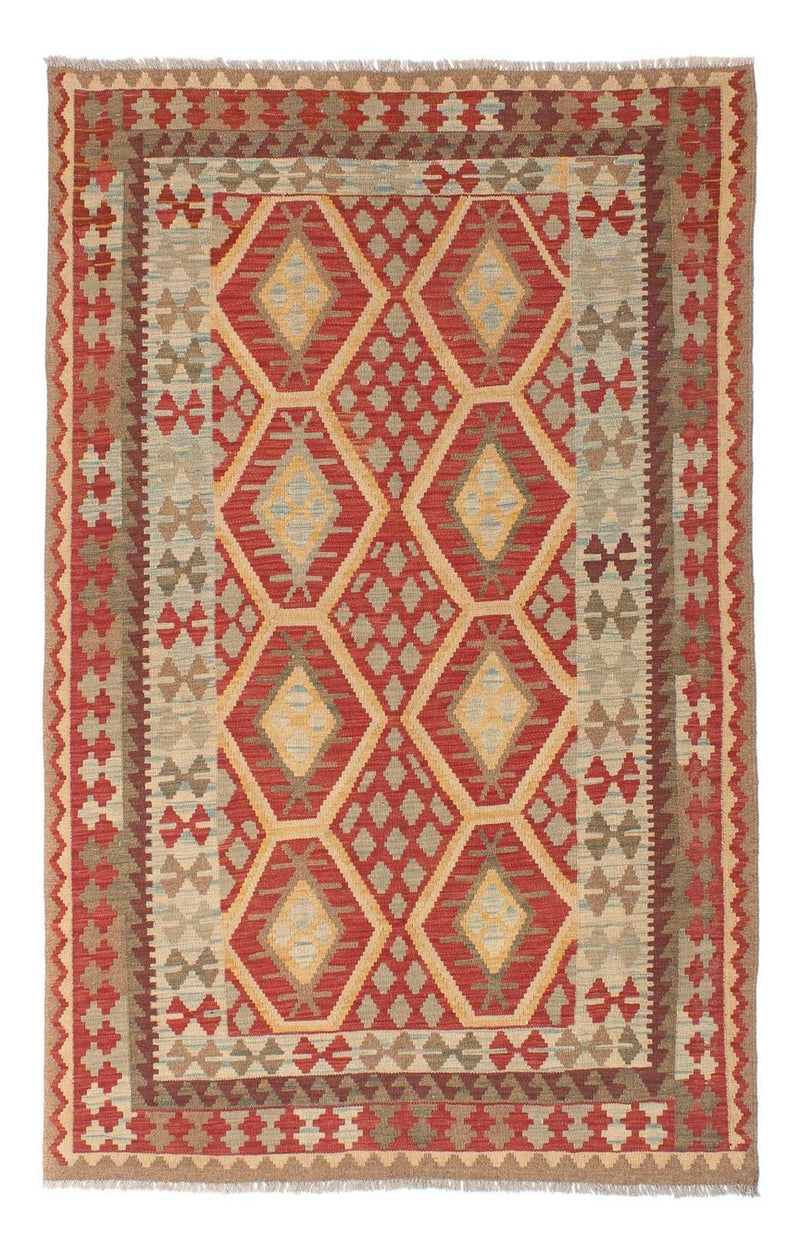 Kelim-tæppe - orientalsk - 199 x 149 cm - flerfarvet