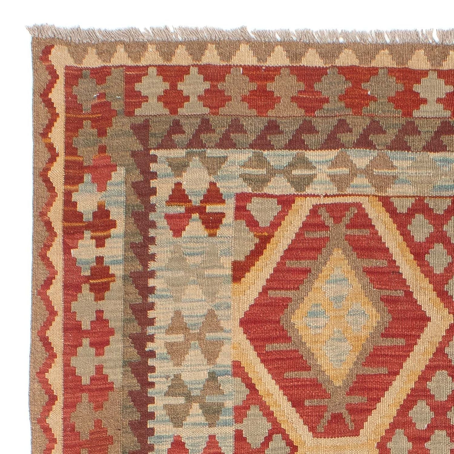 Kelim-tæppe - orientalsk - 199 x 149 cm - flerfarvet