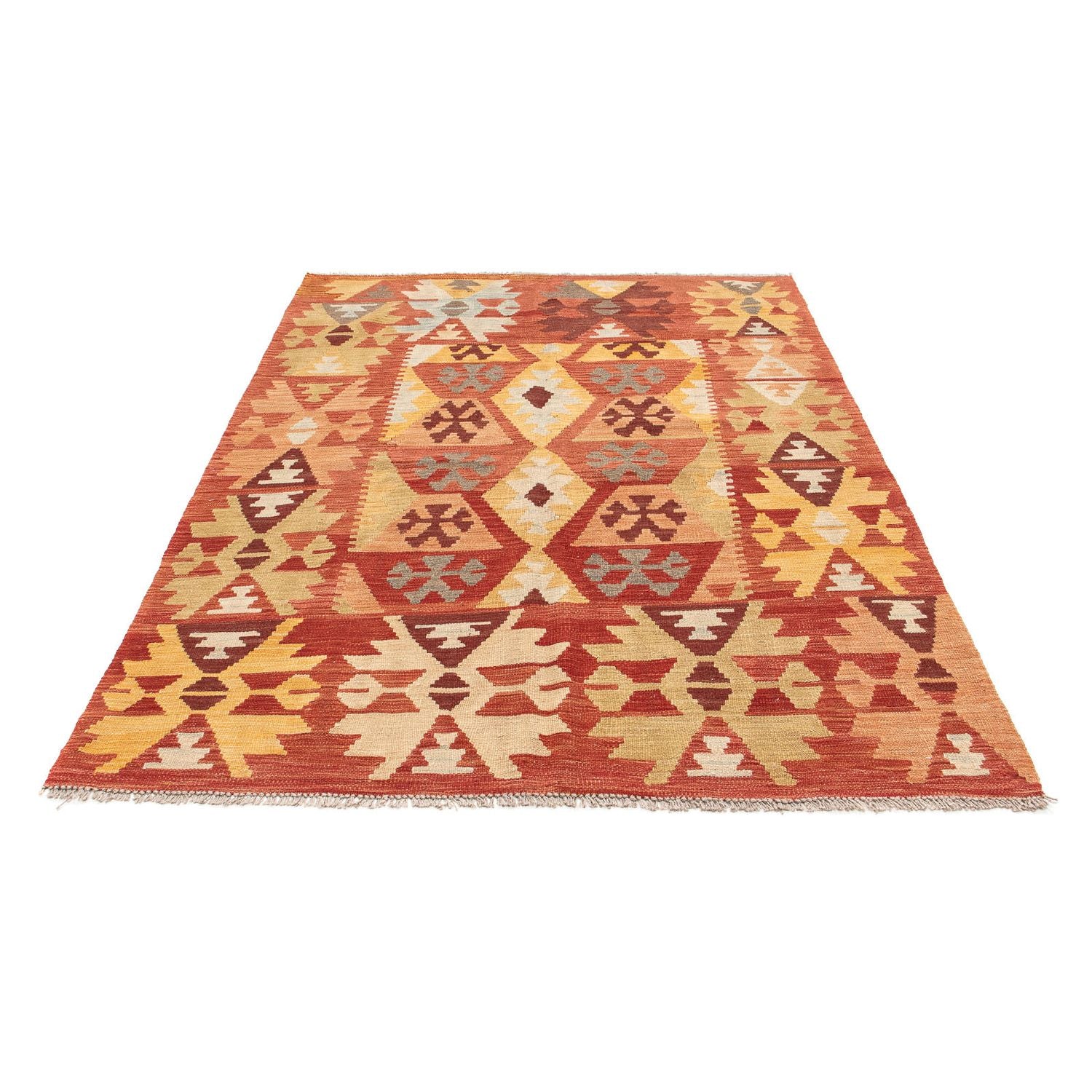 Kelim-tæppe - orientalsk - 200 x 145 cm - rust