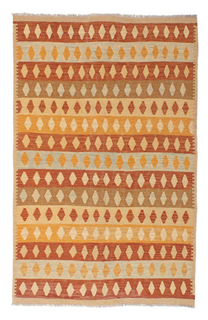 Kelim-tæppe - orientalsk - 201 x 154 cm - flerfarvet