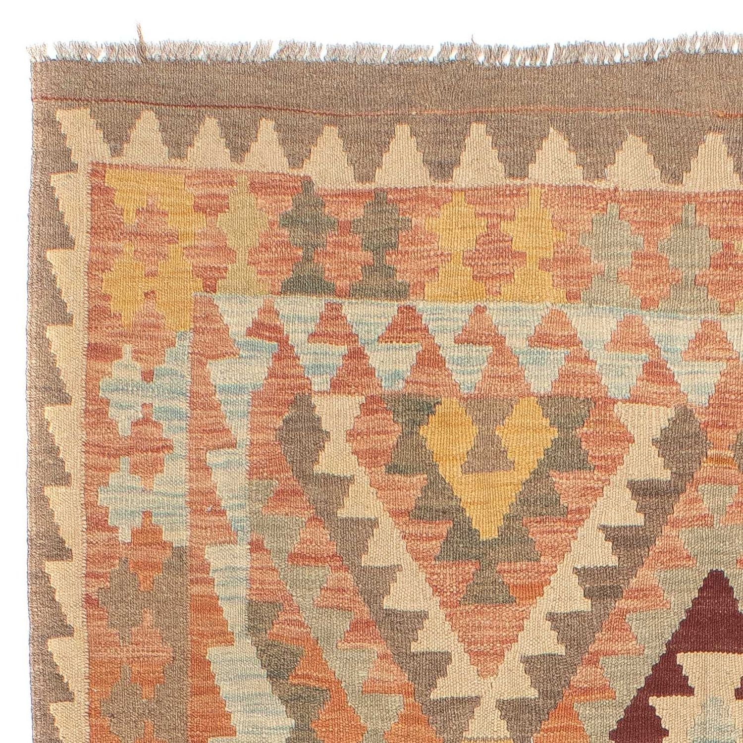 Kelim-tæppe - orientalsk - 202 x 147 cm - flerfarvet
