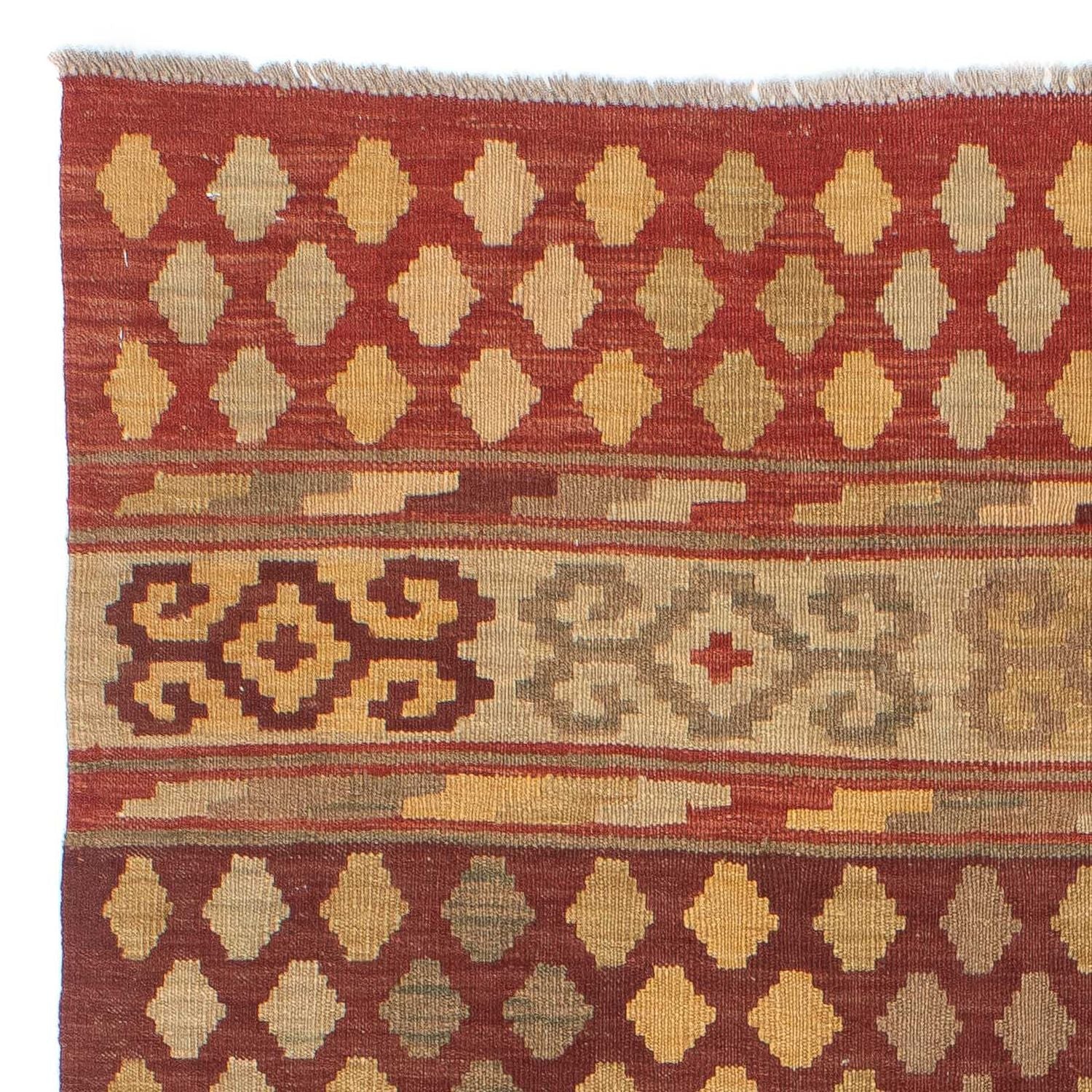 Kelim-tæppe - orientalsk - 202 x 147 cm - flerfarvet
