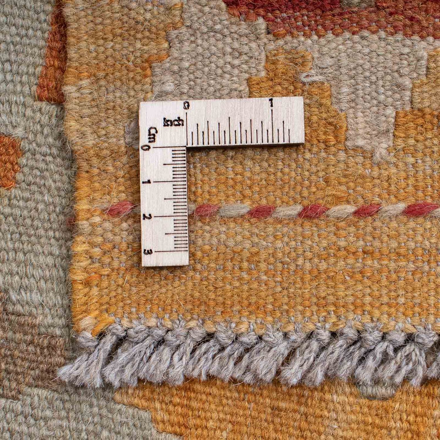 Kelim-tæppe - orientalsk - 206 x 141 cm - flerfarvet