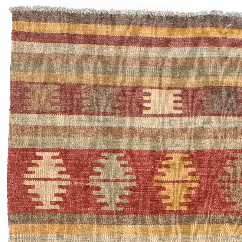 Kelim-tæppe - orientalsk - 202 x 142 cm - flerfarvet