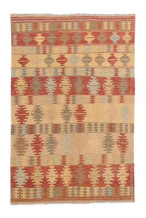 Kelim-tæppe - orientalsk - 196 x 152 cm - flerfarvet