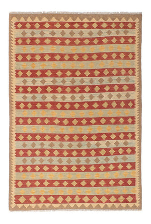 Kelim-tæppe - orientalsk - 201 x 142 cm - flerfarvet