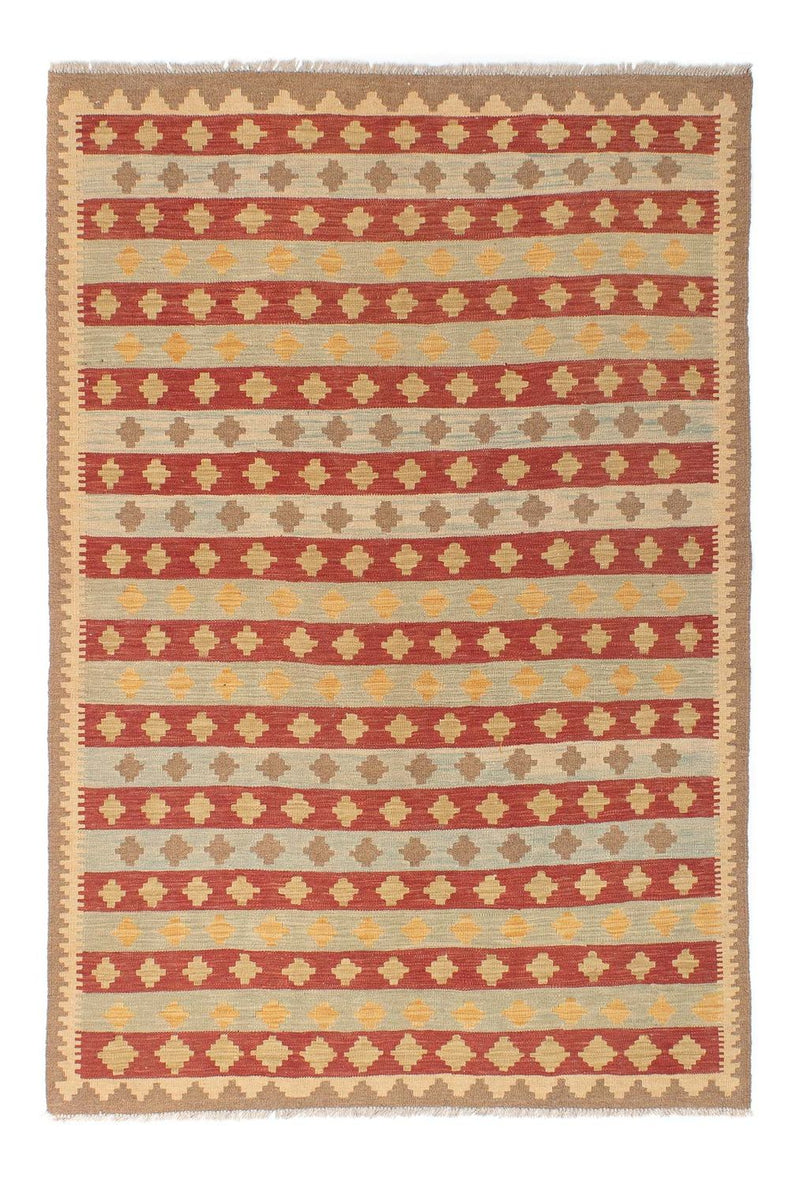 Kelim-tæppe - orientalsk - 201 x 142 cm - flerfarvet