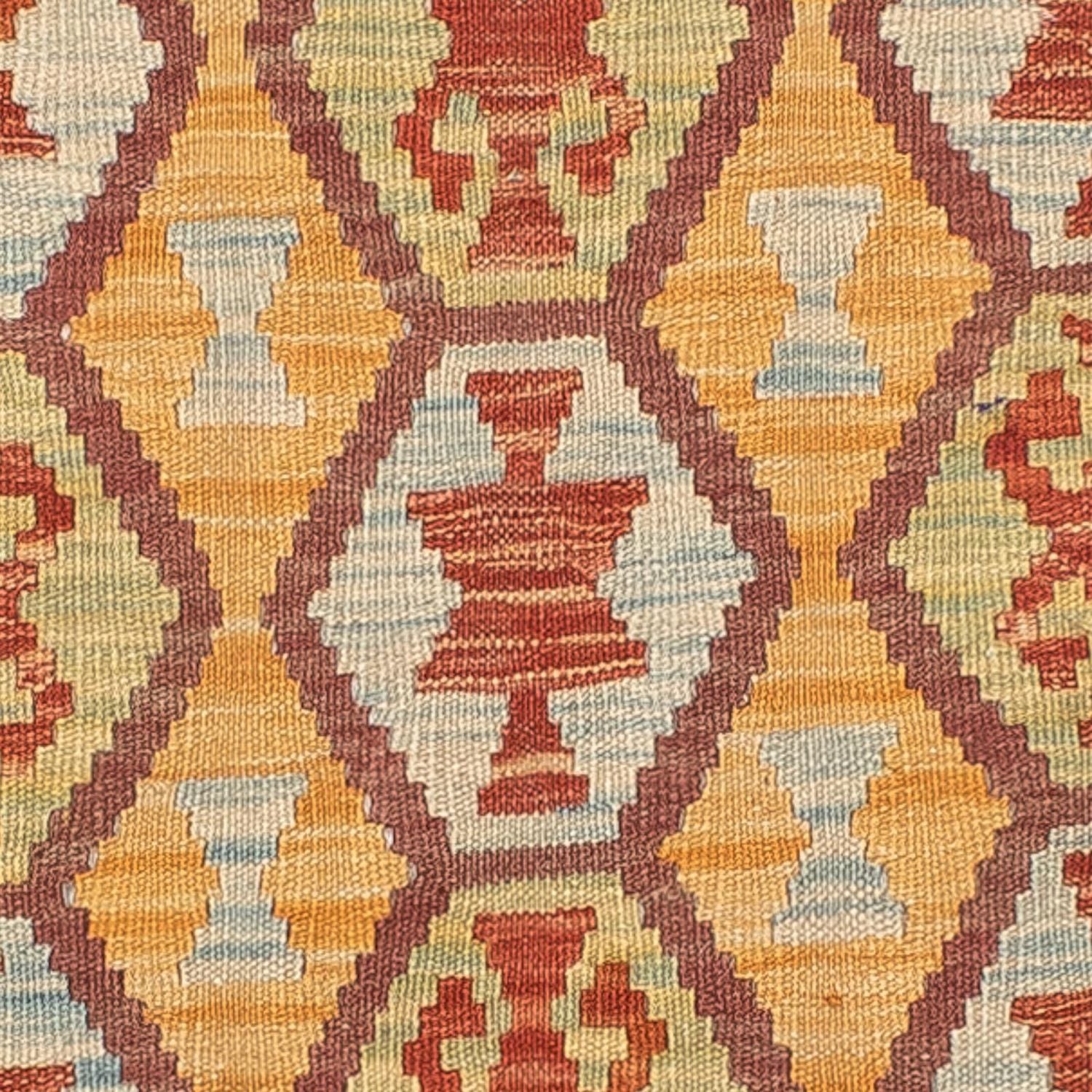 Kelim-tæppe - orientalsk - 201 x 146 cm - flerfarvet