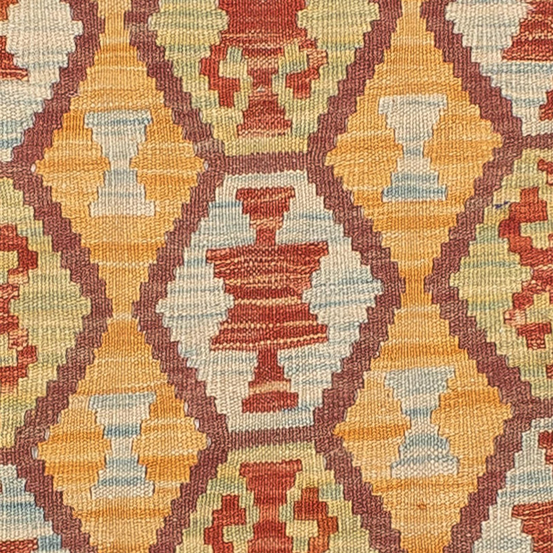 Kelim-tæppe - orientalsk - 201 x 146 cm - flerfarvet