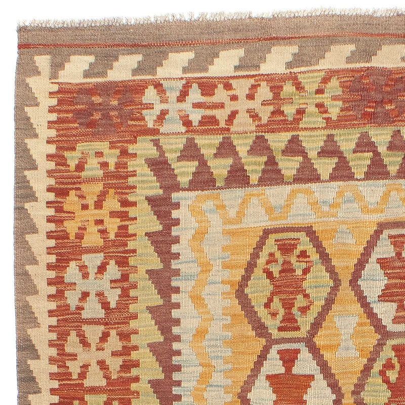 Kelim-tæppe - orientalsk - 201 x 146 cm - flerfarvet