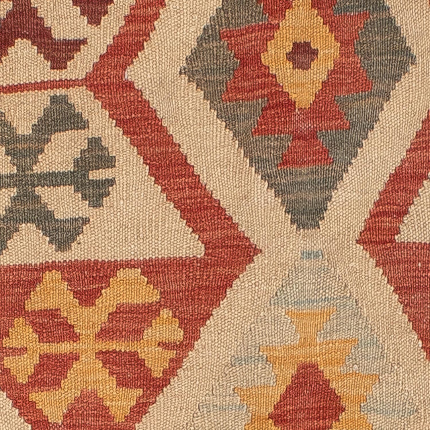 Kelim-tæppe - orientalsk - 194 x 144 cm - flerfarvet
