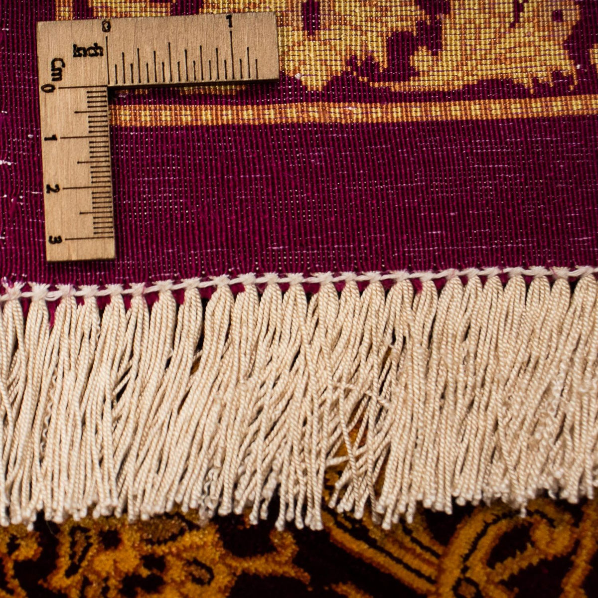 Silketæppe - Ghom Silk - Premium - 216 x 132 cm - mørkeblå