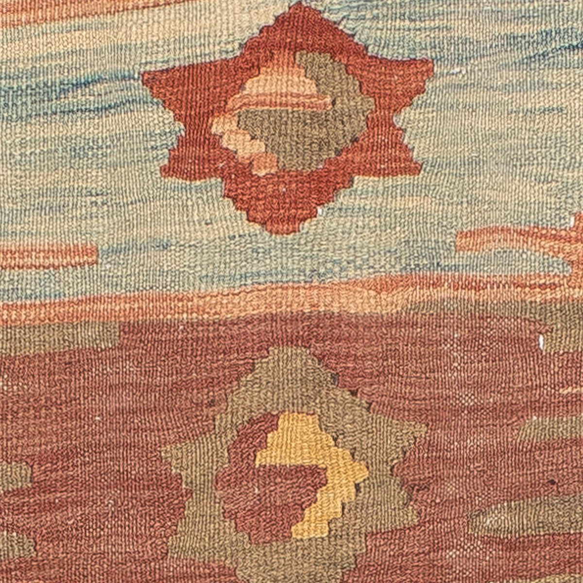 Kelim-tæppe - orientalsk - 190 x 146 cm - flerfarvet