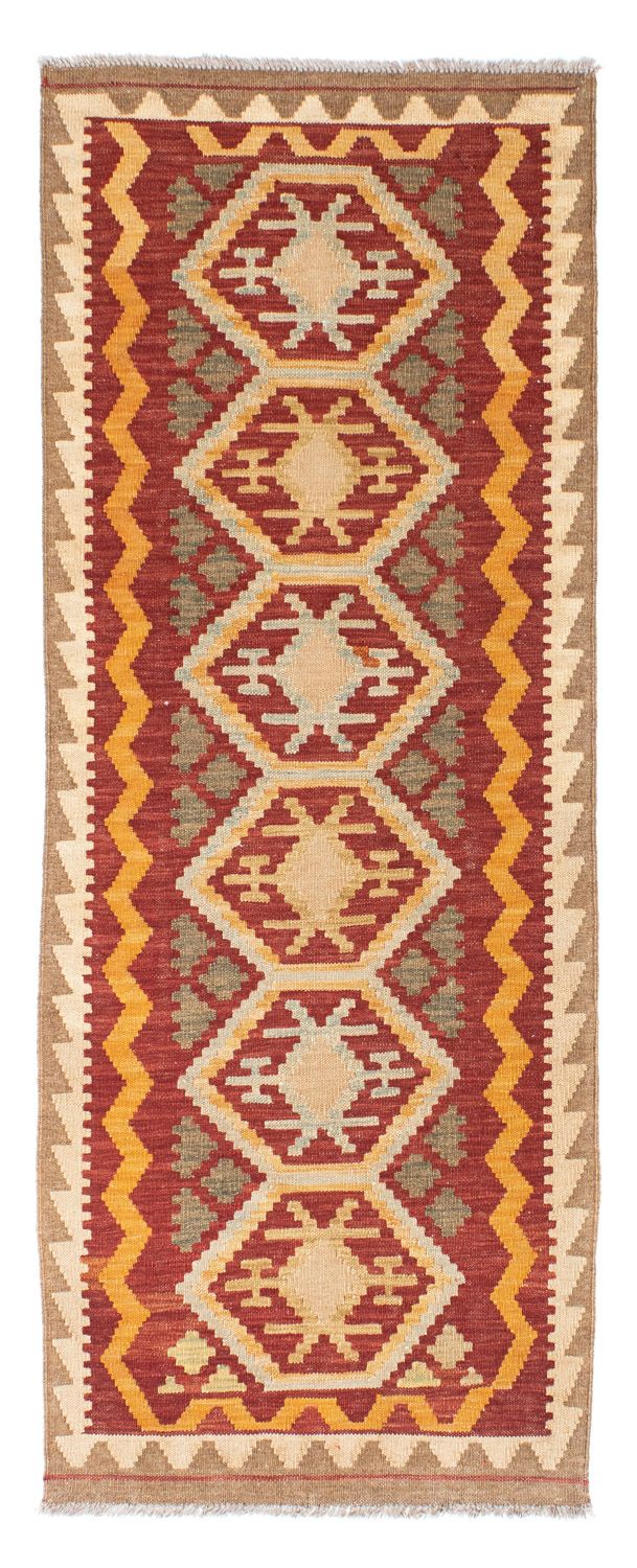 Løber Kelim-tæppe - orientalsk - 196 x 76 cm - lys brun