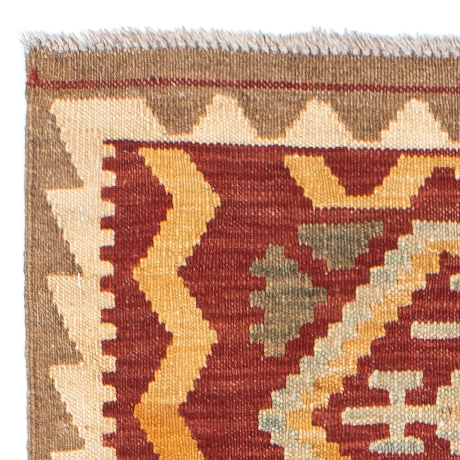 Løber Kelim-tæppe - orientalsk - 196 x 76 cm - lys brun
