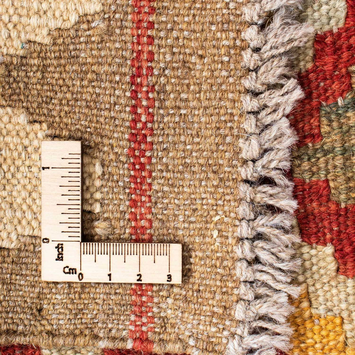 Løber Kelim-tæppe - orientalsk - 196 x 76 cm - lys brun